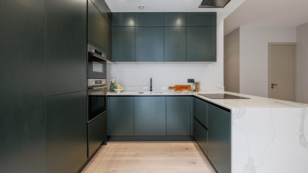 Completed Kitchen Project A Sophisticated Green Kitchen by MP Moran_2