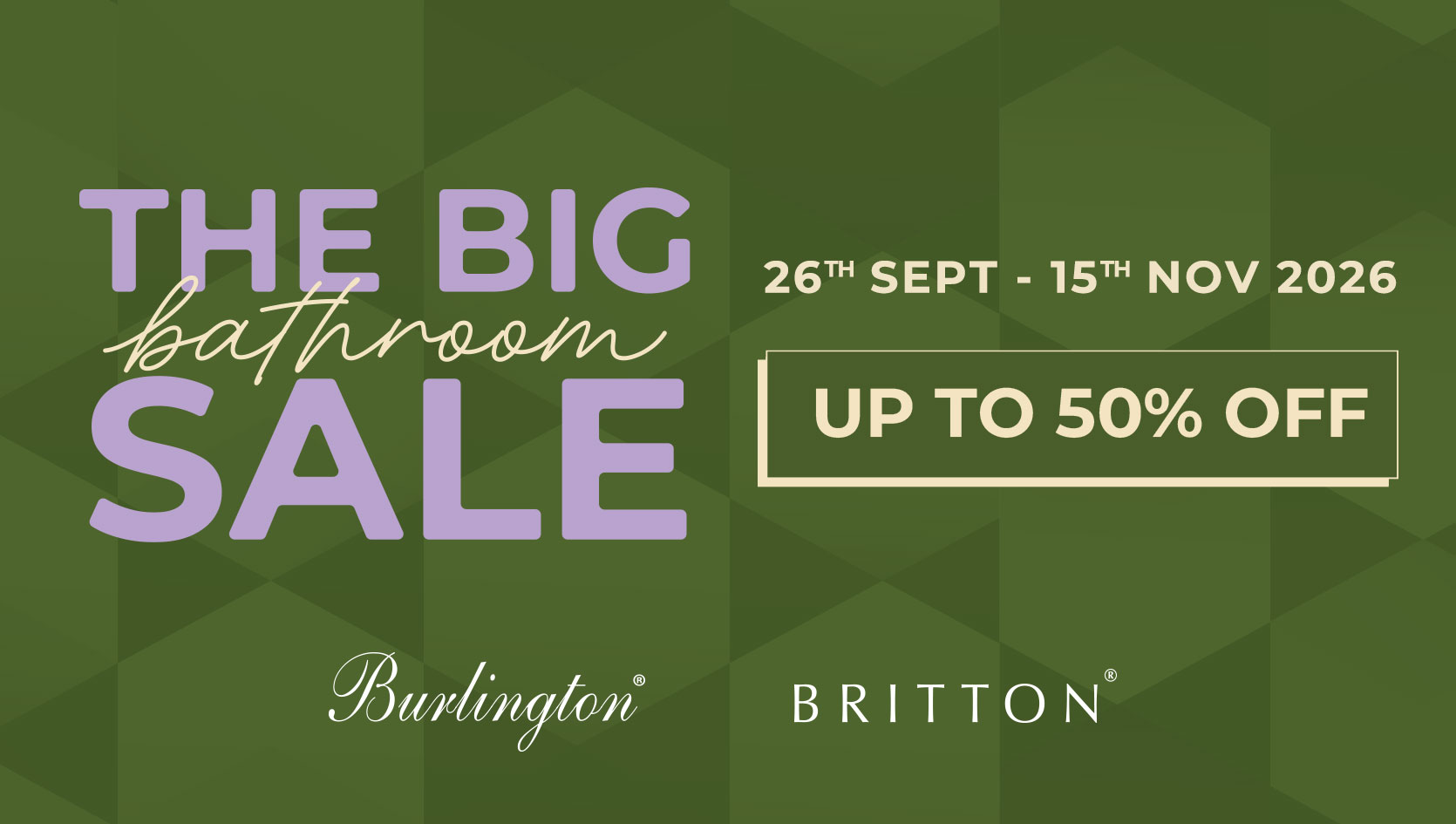 Burlington bathroom sale banner
